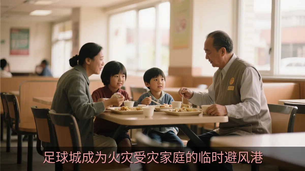 工作人员为撤离家庭提供生活物资和关怀